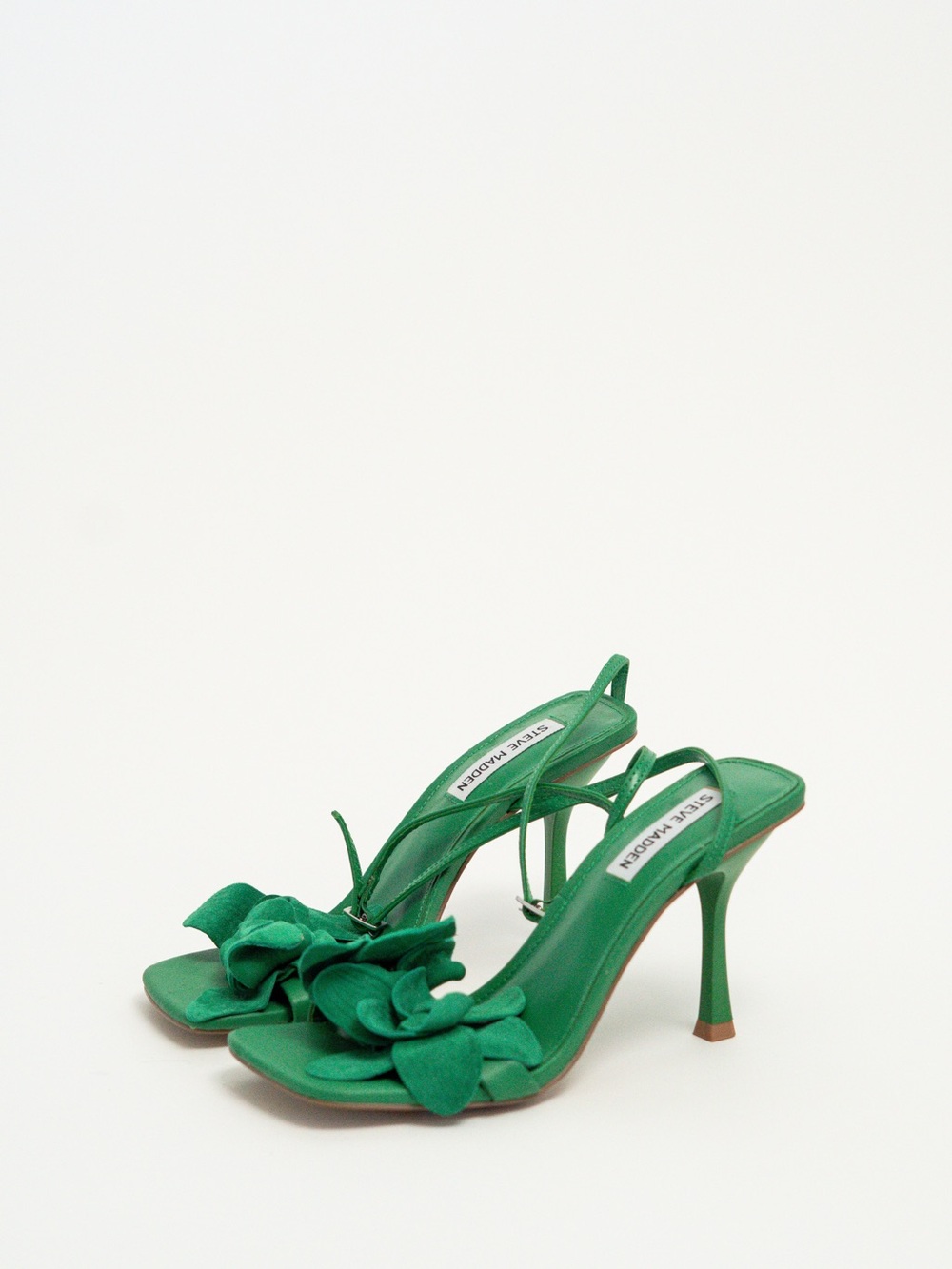 Steve Madden Emerald Green Floral Slingback Heels